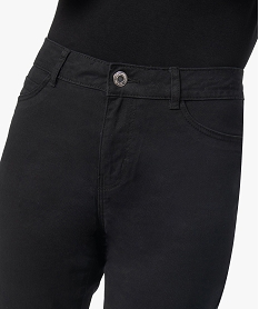 pantalon femme en toile denim coupe slim noir pantalonsB379101_2