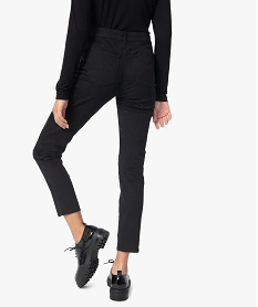 pantalon femme en toile denim coupe slim noir pantalonsB379101_3