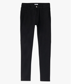 pantalon femme en toile denim coupe slim noir vif pantalonsB379101_4