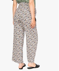 pantalon de grossesse ample a fleurs et smocks a la taille imprime pantalonsB379301_3