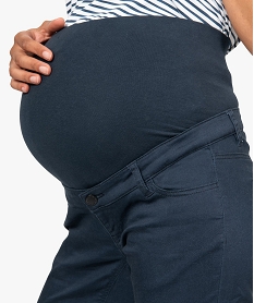 jean de grossesse coupe slim avec large bandeau elastique bleuB380601_2