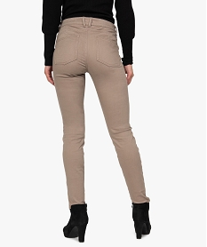 pantalon femme coupe slim effet push-up brun pantalonsB380901_3