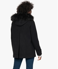 manteau femme court a capuche fantaisie noir manteauxB384901_3