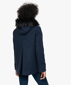 manteau femme court a capuche fantaisie bleu manteauxB385101_3