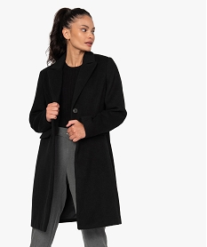manteau femme mi-long a col tailleur noirB385201_1