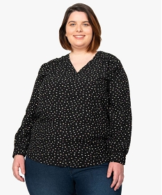 blouse femme grande taille imprimee a manches longues imprime chemisiers et blousesB389601_1