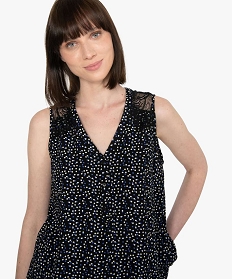 blouse femme sans manches imprimee multicolore blousesB392101_2