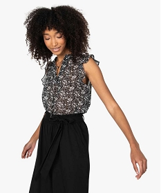 SANDALE FPE CELAD ROSE ST BLOUSE AOP FLEURS:40288570341-Polyester////