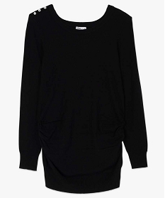 pull de grossesse avec col rond et boutons sur l’epaule noir pulls et sweatsB401501_4