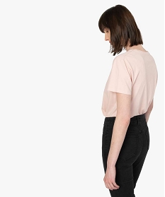 tee-shirt femme a manches courtes avec dos plus long rose t-shirts manches courtesB410701_3