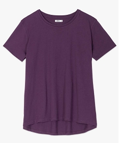 tee-shirt femme a manches courtes avec dos plus long violet t-shirts manches courtesB410901_4