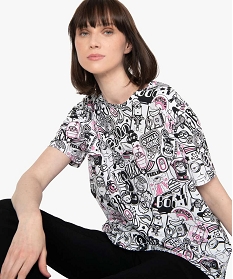 tee-shirt femme imprime – les minions 2 imprime t-shirts manches courtesB411001_1