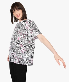 tee-shirt femme imprime – les minions 2 imprime t-shirts manches courtesB411001_2