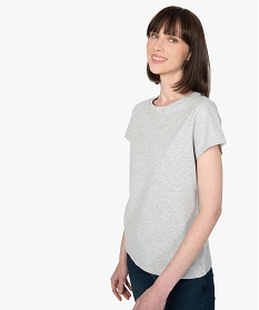 tee-shirt femme a manches courtes a revers gris t-shirts manches courtesB411401_2