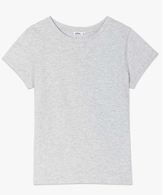 tee-shirt a manches courtes et col rond femme gris t-shirts manches courtesB411401_4