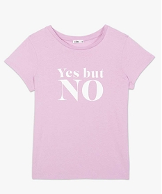 tee-shirt femme a manches courtes avec message rose t-shirts manches courtesB412701_4