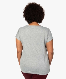 tee-shirt femme grande taille a manches courtes a motifs gris tee shirts tops et debardeursB413201_3