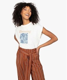 PANTALON TERRACOTA TEE-SHIRT BLANC:40289541560-Coton////