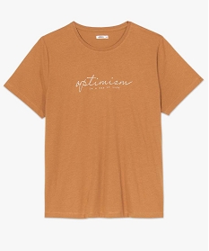 tee-shirt femme a manches courtes imprime orange tee shirts tops et debardeursB414301_4