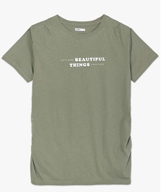 tee-shirt de grossesse a epaulettes vert t-shirts manches courtesB415601_4