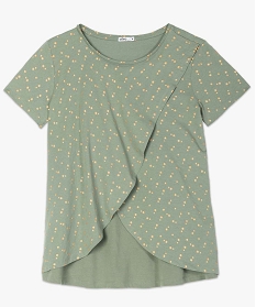 tee-shirt de grossesse et dallaitement a motifs vert t-shirts manches courtesB415801_4