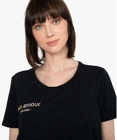 tee-shirt de grossesse et dallaitement a motifs noir t-shirts manches courtesB415901_2