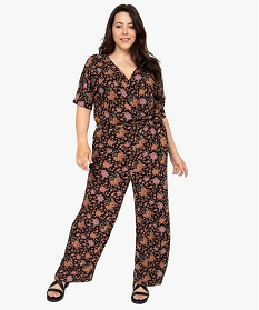 combinaison pantalon femme grande taille a motifs fleuris et haut cache-cœur imprime pantalons et jeansB422901_2