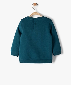 sweat bebe garcon imprime en molleton bleu sweatsB423501_3