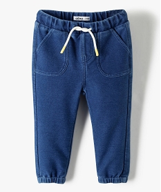 pantalon bebe garcon en maille souple bleuB424901_4
