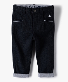 pantalon bebe garcon entierement double - lulu castagnette bleuB425301_4