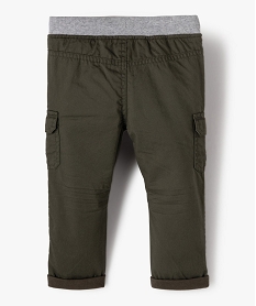 pantalon coupe cargo double avec taille elastique bebe garcon vert pantalonsB425601_3