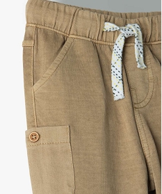 pantalon bebe garcon en maille avec poches fantaisie orangeB426901_2