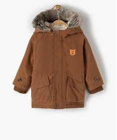 parka bebe garcon douce et chaude brun manteaux blousonsB428701_1