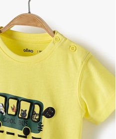 tee-shirt bebe garcon a manches courtes avec motifs jaune tee-shirts manches courtesB429801_2