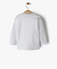 tee-shirt bebe garcon avec motifs rock – lulucastagnette blanc tee-shirts manches longuesB430701_3