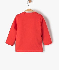 tee-shirt bebe garcon tricolore – lulu castagnette rouge tee-shirts manches longuesB431401_3