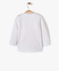 tee-shirt bebe garcon imprime fantaisie blanc tee-shirts manches longuesB431501_3