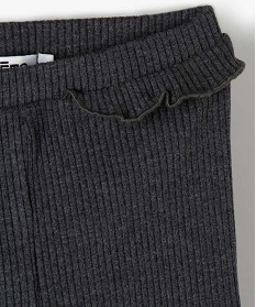 legging bebe fille en maille cotele et basque gris leggingsB432801_2