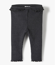 legging bebe fille en maille cotele et basque gris leggingsB432801_4