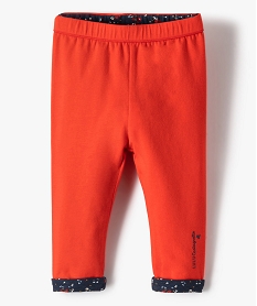 legging bebe fille reversible - lulu castagnette rouge leggingsB433001_4