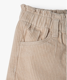 short bebe fille en velours grosses cotes beigeB433301_3