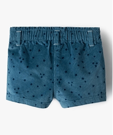 short bebe fille en velours cotele a motifs etoiles - lulu castagnette bleu shortsB433501_3