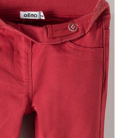 jegging bebe fille a taille reglable et ceinture pailletee rouge pantalonsB435501_2