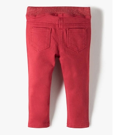 jegging bebe fille a taille reglable et ceinture pailletee rouge pantalons et jeansB435501_3