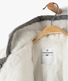manteau bebe fille avec echarpe douce - lulu castagnette grisB436201_3