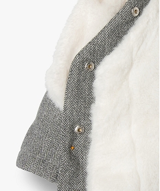 manteau bebe fille avec echarpe douce - lulu castagnette grisB436201_4