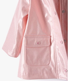 impermeable bebe fille a paillettes avec doublure douce rose manteaux blousonsB436601_3