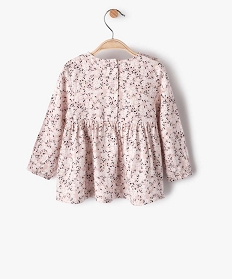 blouse bebe fille imprimee avec volants sur le haut du buste roseB437001_3