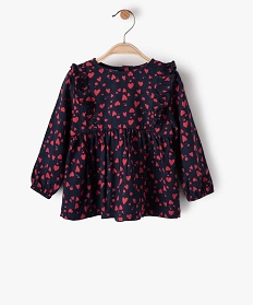 blouse bebe fille imprimee avec volants sur le haut du buste multicoloreB437101_1