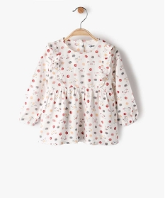 blouse bebe fille imprimee avec volants sur le haut du buste multicoloreB437201_1